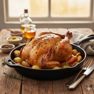 ultinga orkaitėje kepta vištiena su saldžiarūgšte medaus ir garstyčių glazūra. Lengvas receptas vakarienei, kuris pavyks kiekvienam. Sužinokite gaminimo paslaptis čia!